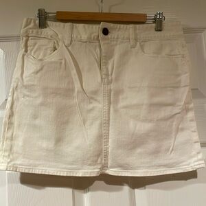 J Crew white denim skirt